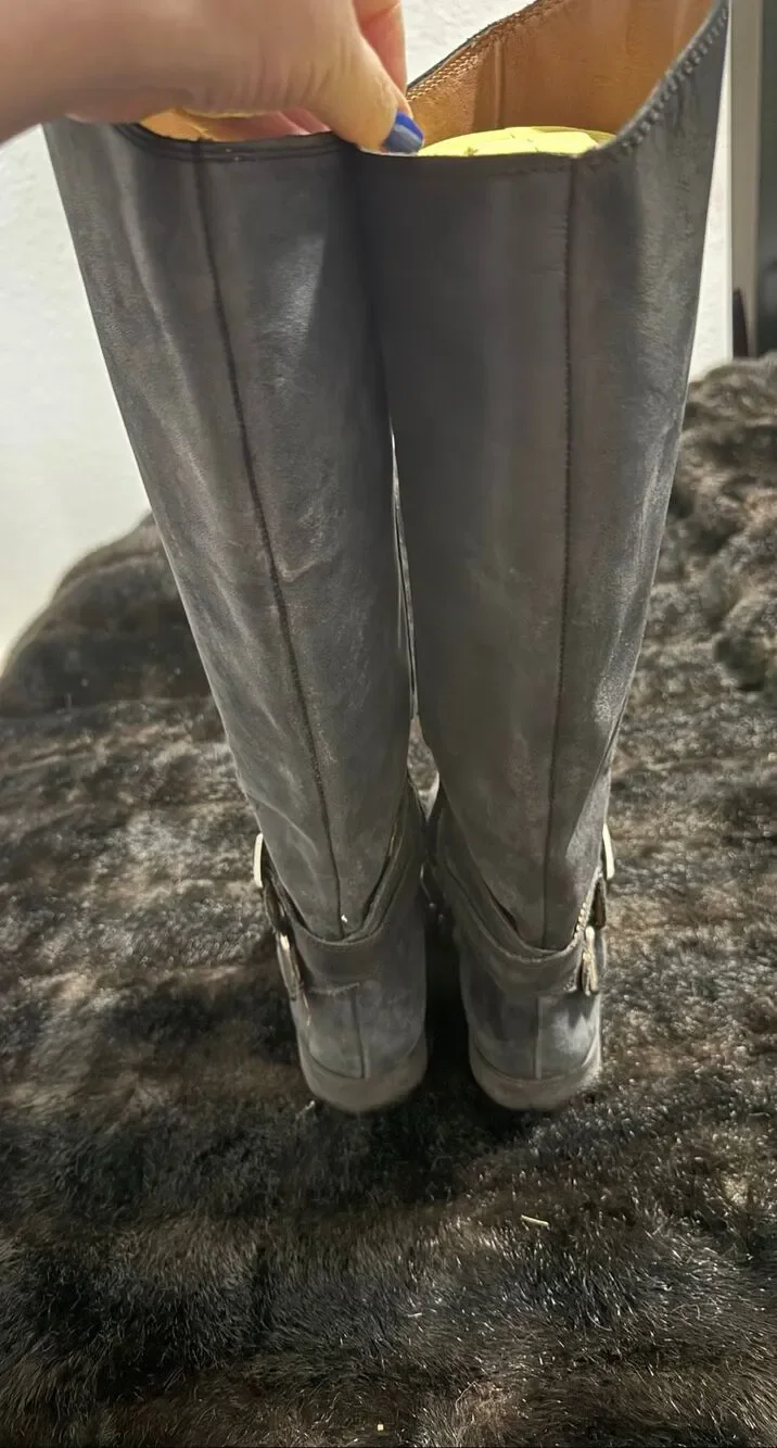 Lucky brand Hamila Riding Boots tall black equestrian moto 9